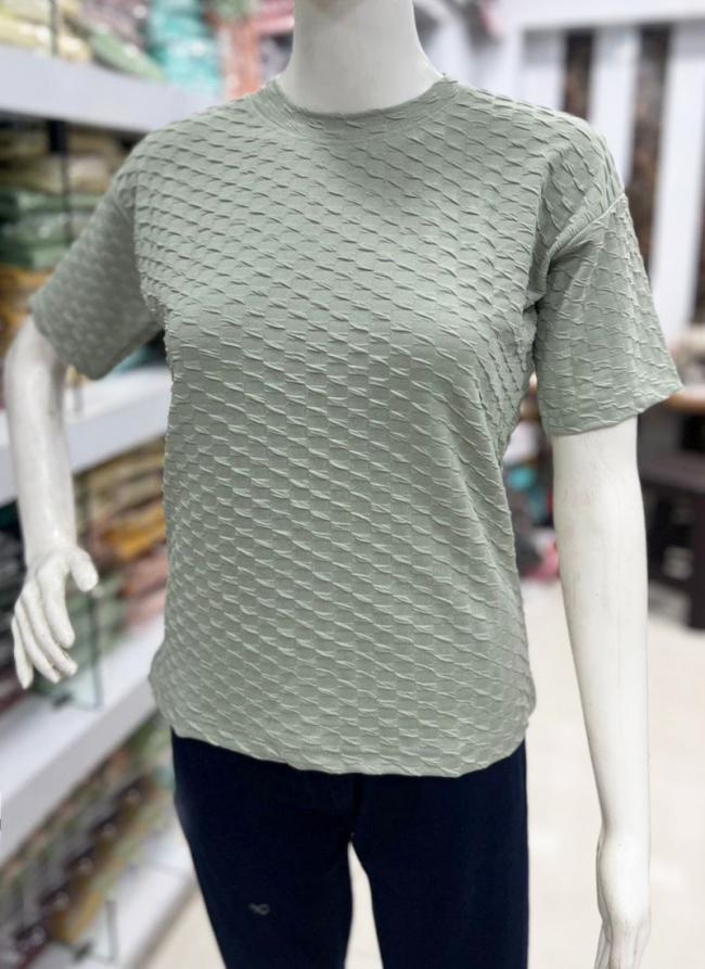 Imported Mint Daily Wear Plain Readymade Top